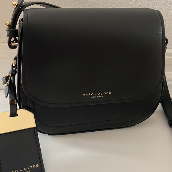 Marc Jacobs Mini Rider Black Leather Crossbody Bag Handbag Crossbody Purse NWT - Picture 8 of 13